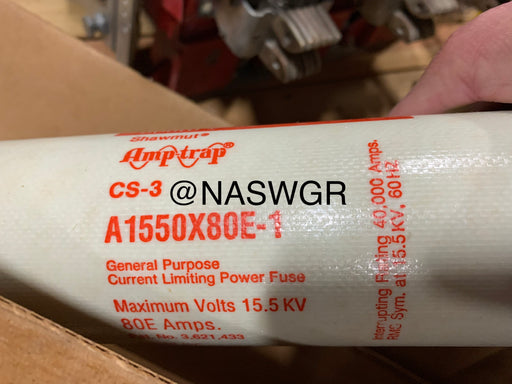 Shawmut Amp-trap A1550X80E-1 Double Barrel Fuse 80E