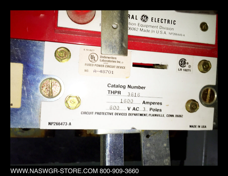 THPR3616 ~ GE THPR3616 High Pressure Contact Switch 1600 amp ~ Type HPR