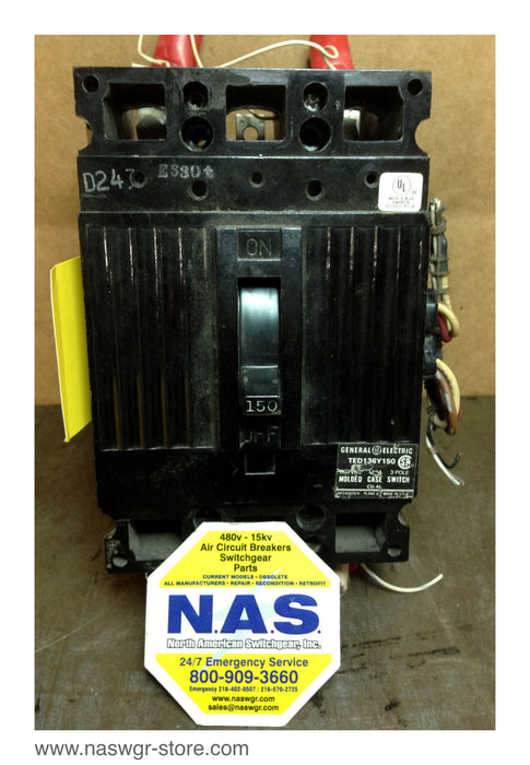 GE TED136Y150 Circuit Breaker ~ 150 Amp