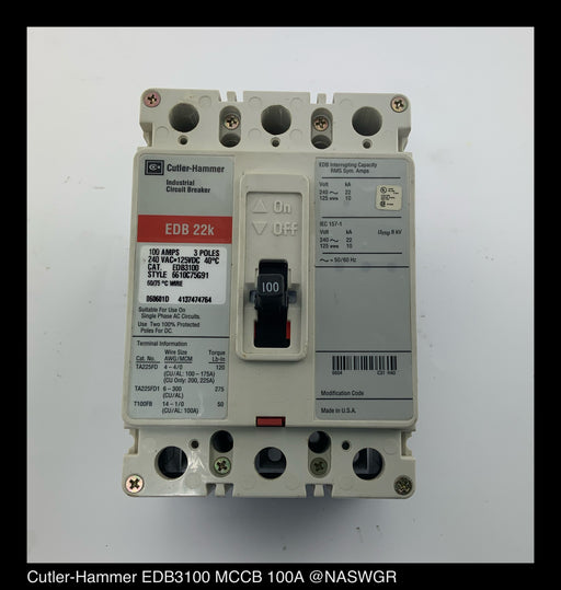 Eaton EDB3100 Molded Case Circuit Breaker ~ 100 Amp