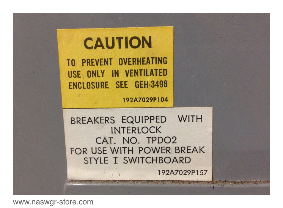 GE PowerBreak TPSS8630DGA3FC Circuit Breaker (M/O,D/O Houston Style) - 3000 Amp