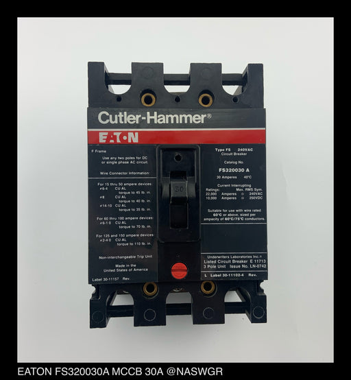 Cutler-Hammer FS320030A Molded Case Circuit Breaker ~ 30 Amp