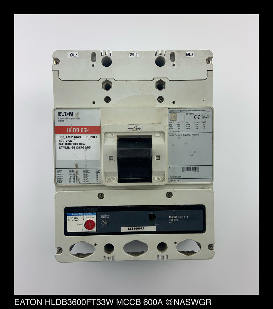 Eaton HLDB3600FT33W Molded Case Circuit Breaker - 600 Amp — North ...