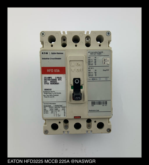 Eaton HFD3225 Molded Case Circuit Breaker ~ 225 Amp