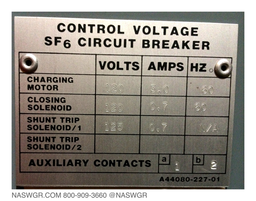 Square D FG-2-05025-12 Circuit Breaker ~ FLUARC SF6 1200 Amp ~ FG Circuit Breaker