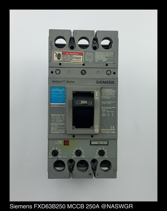 Siemens FXD63B250 Molded Case Circuit Breaker ~ 250 Amp