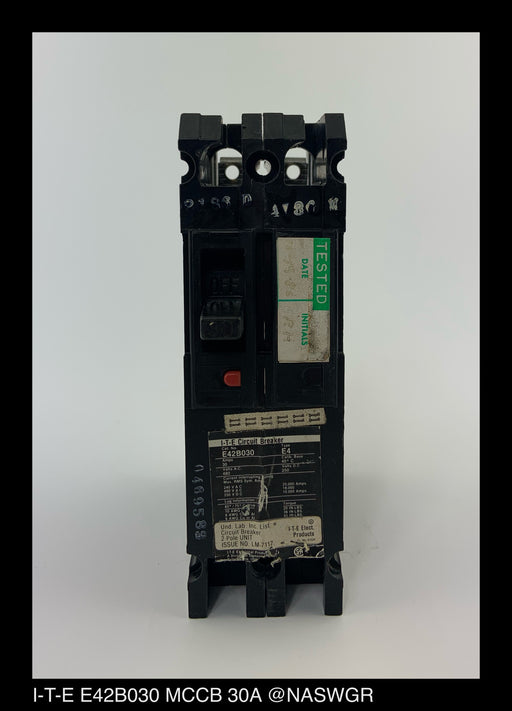 I-T-E E42B030 Molded Case Circuit Breaker ~ 30 A