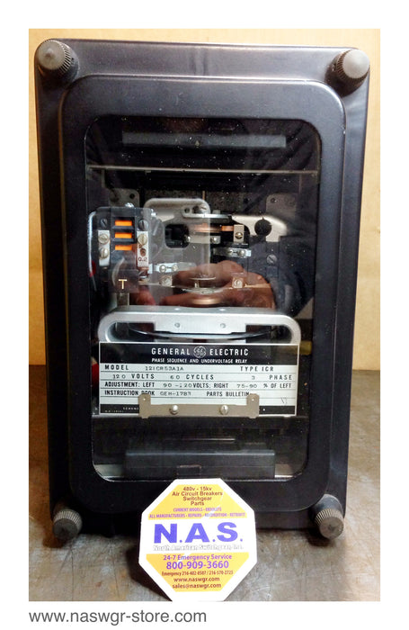 GE 12ICR53A1A Phase Sequence and Undervoltage Relay