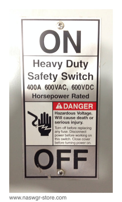 HNF265R ~ Siemens HNF265R Heavy Duty Safety Switch Non-Fusible ~ 400 Amp