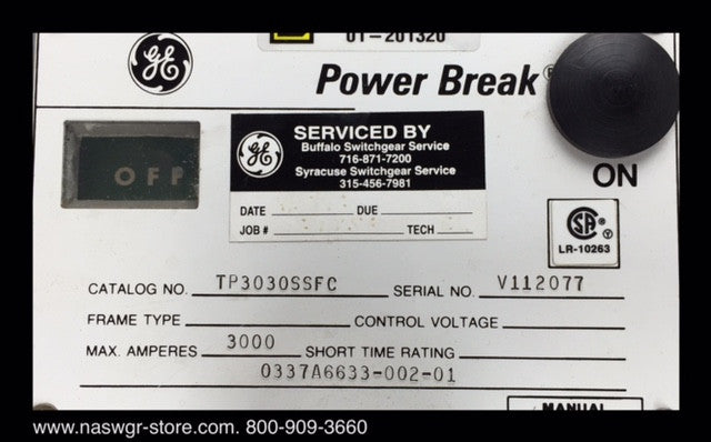 GE TP3030SSFC 3000 amp PowerBreak