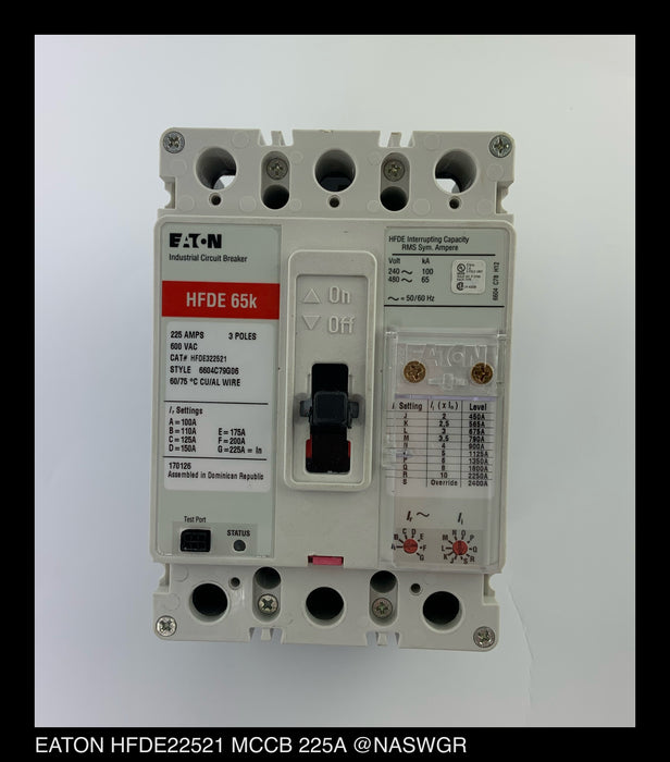 Eaton HFDE322521 Molded Case Circuit Breaker - 225 Amp - Unused