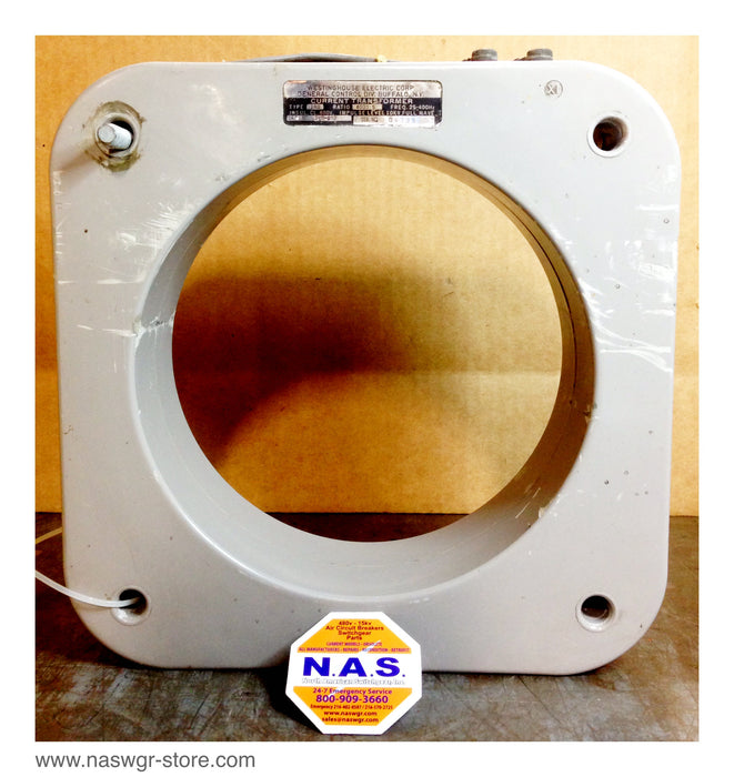 140-402 , Westinghouse 140-402 Current Transformer , Type: 140 , Ration: 4000:5 , Freq. 25-400Hz , PN: 140-402