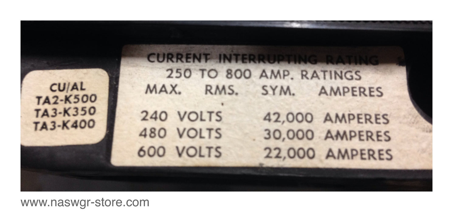ITE KM3-F800 Molded Case Circuit Breaker - 600 Amp