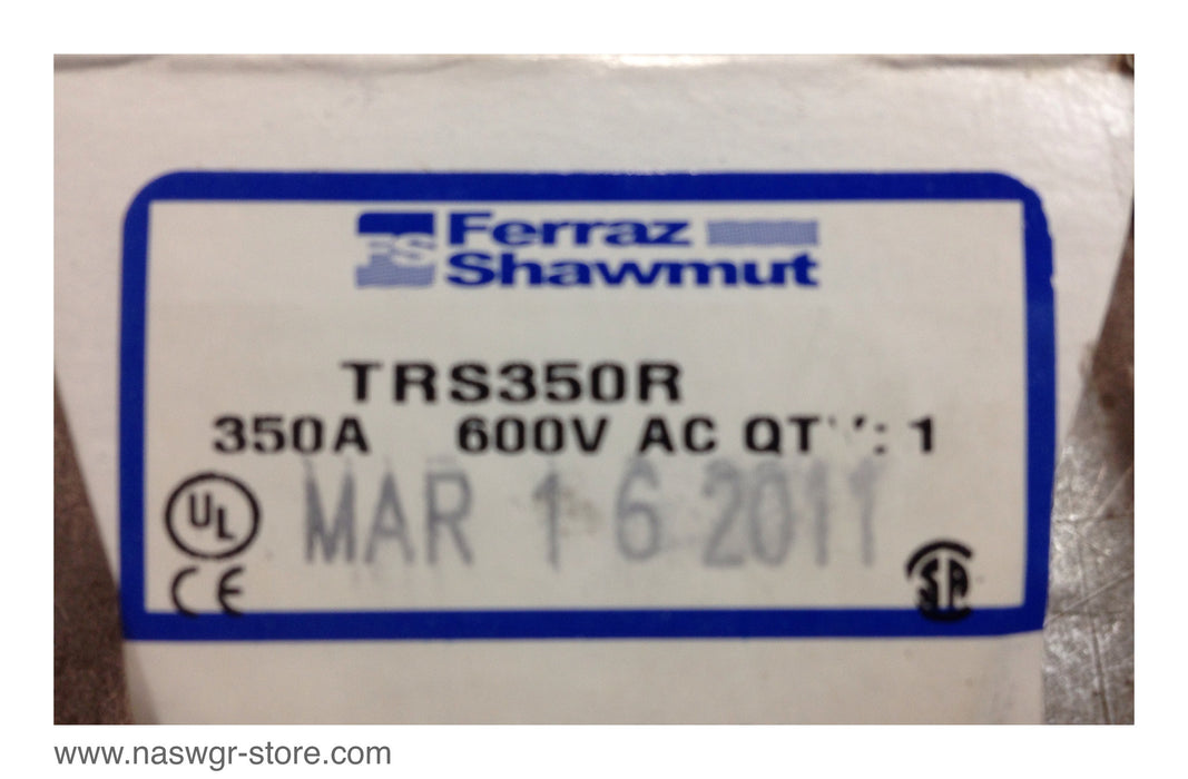 Ferraz Shawmut TRS350R Dual Element Time Delay Fuse - 300 Amp, 600v - Unused