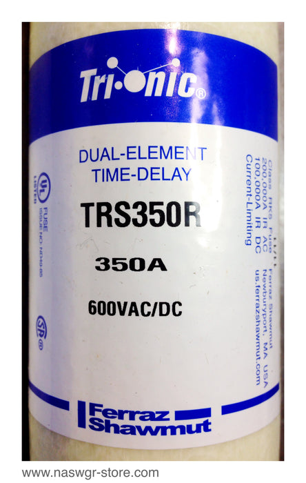 Ferraz Shawmut TRS350R Dual Element Time Delay Fuse - 300 Amp, 600v - Unused