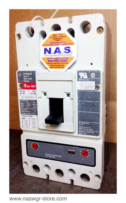 Westinghouse HM2P4XWS10 Circuit Breaker ~ 400 Amp