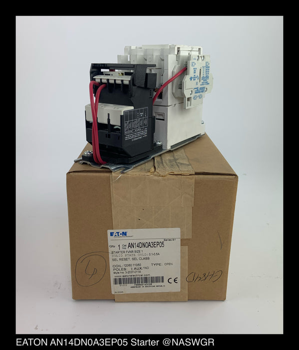 Eaton AN14DN0A3EP05 Freedom NEMA Motor Control Starter - 27 Amp - Unused Surplus