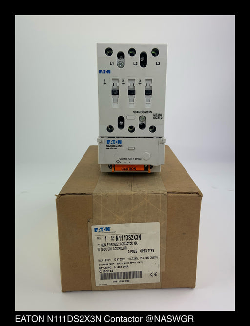 EATON N111DS2X3N Contactor ~ 45 Amp ~ Factory Surplus Style#: 3-1491-004A