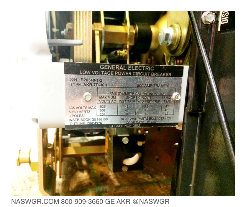 GE AKR-7D-30H Circuit Breaker ~ Manually Operated AKR ~ GE186150