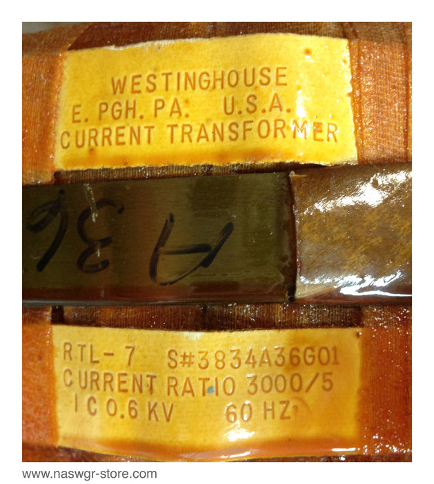 Westinghouse RTL-7 3834A36G01 Current Transformer