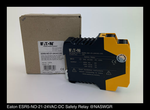 Eaton ESR5-NO-21-24VAC-DC Safety Relay - Unused Surplus