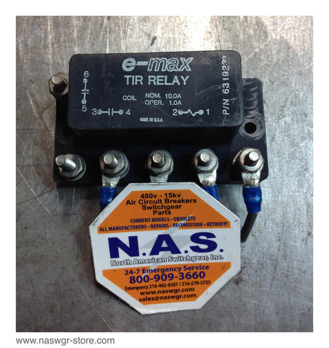 6319233 , E-Max 6319233 Tir Relay , Coil  NOM. 10.0A , OPER. 1.0A , 6319233