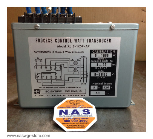 Scientific Columbus XL3-1K5P-A7 Process Control Watt Transducer