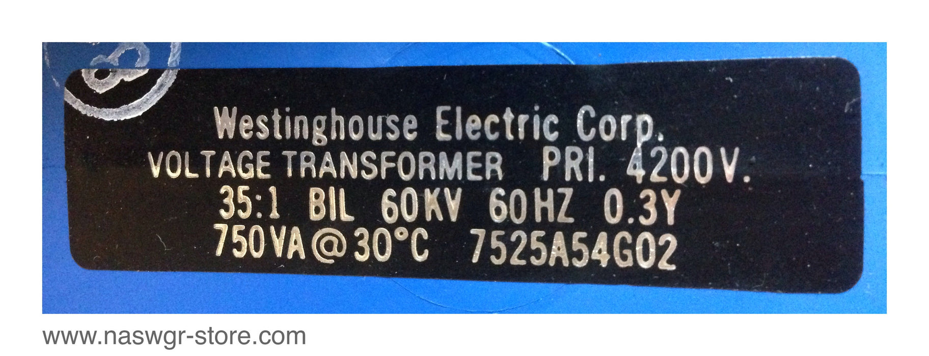 Westinghouse 7525A54G02 Voltage Transformer