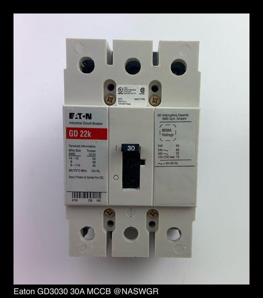 Eaton GD3030 Molded Case Circuit Breaker ~ 30 Amp - Unused Surplus