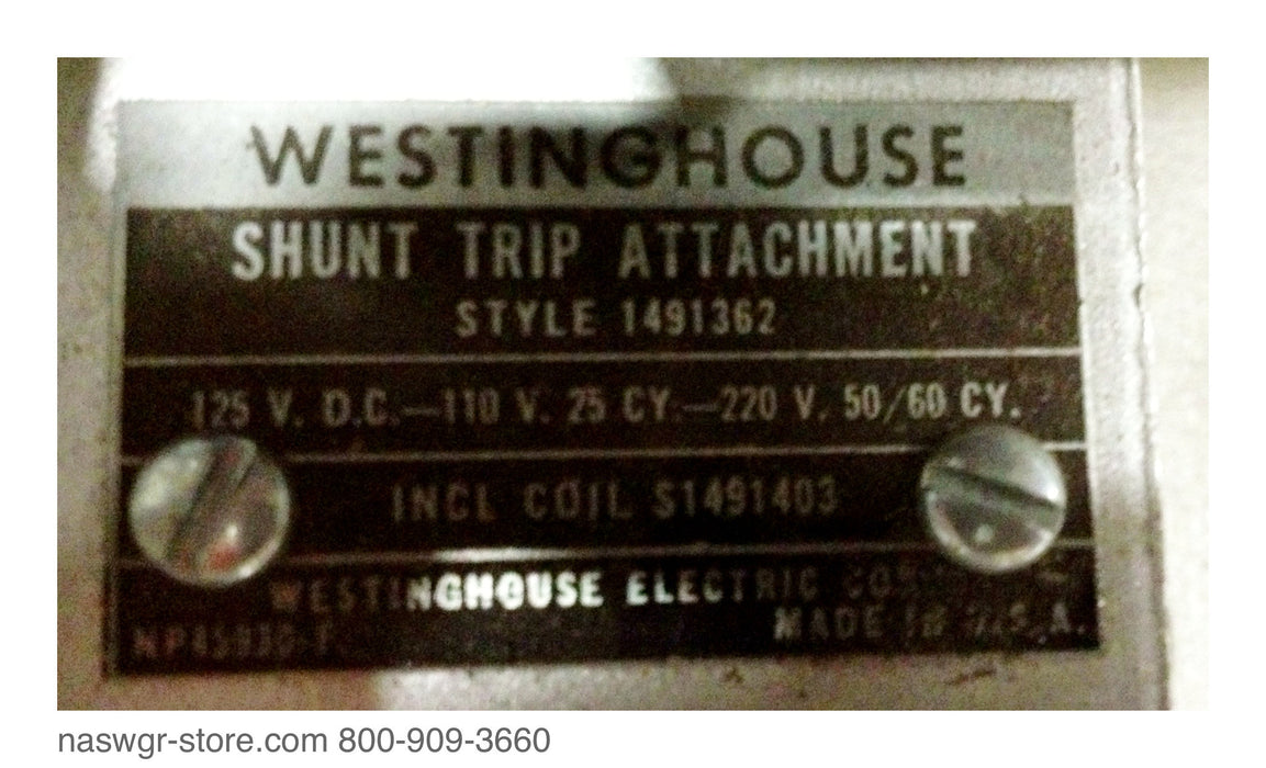 Westinghouse DBF-6 Circuit Breaker (E/O,D/O) - 600 Amp