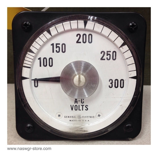 50-105031-RXRX1 , GE 50-105031-RXRX1 AC Volt Meter , Type: AB-30 , 300 V , Res. INT. , Code ZT , 0-300 , 50-105031-RXRX1