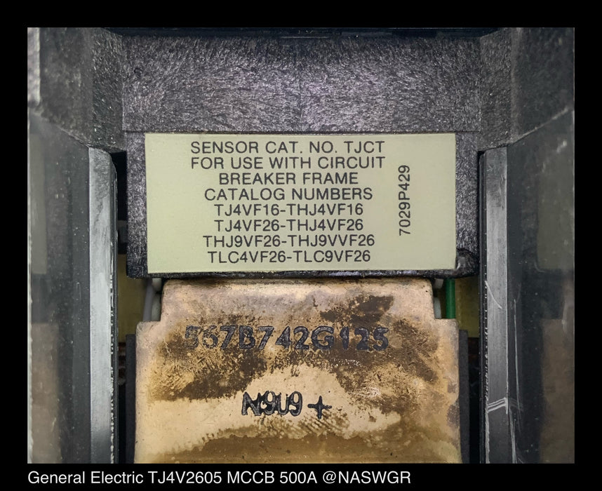General Electric TJ4V2605 Molded Case Circuit Breaker ~ 500 Amp