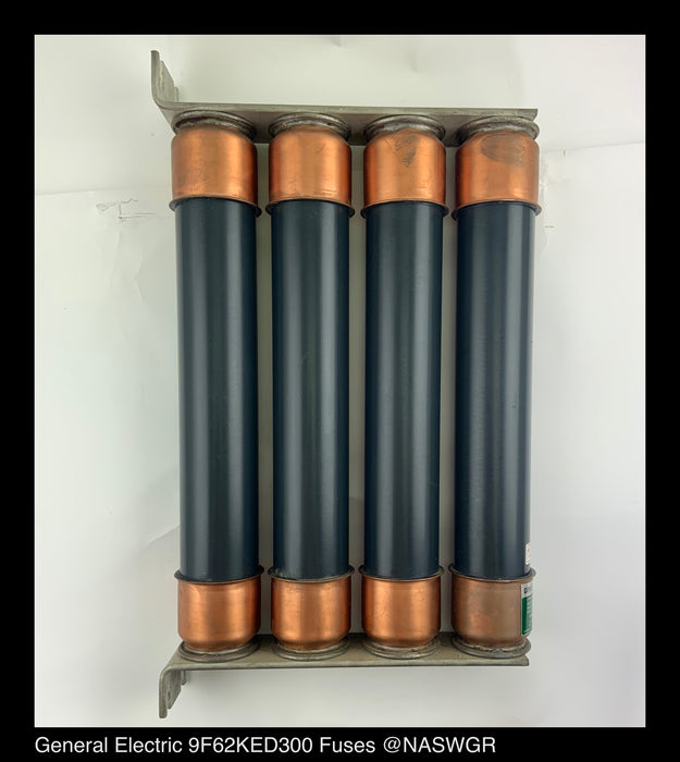GE EJ0-1 300E ~ General Electric 9F62KED300 Fuses ~ 300 Amps Size DDDD ~ USED/TESTED
