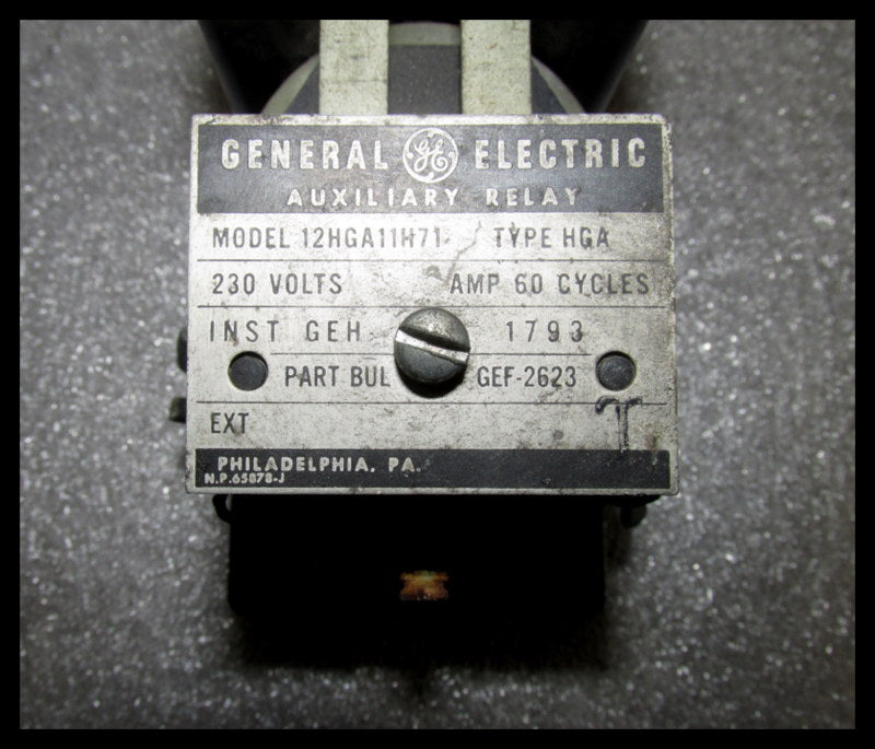 General Electric 12HGA11H71 Auxiliary Relay