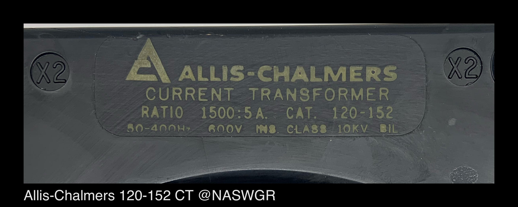 Allis-Chalmers 120-152 Current Transformer ~ 1500:5
