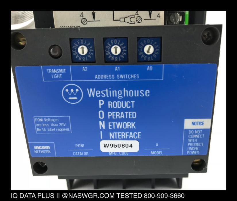 Westinghouse 2D78522 IQ DATA PLUS II , 5275C54G01 , 5281C55G01