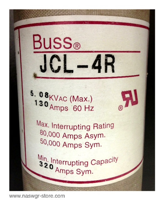 JCL-4R , Bussmann JCL-4R Fuse , 5.08KV AC (Max.) , 130 Amps , 60 Hz , PN: JCL-4R