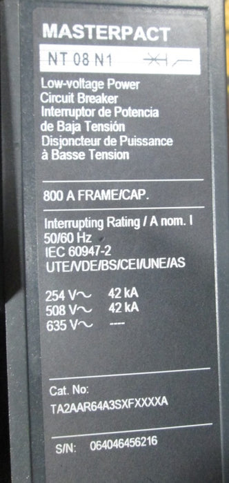 NT-08-NI / TA2AAR64A3SXFXXXXA - Square D Circuit Breaker