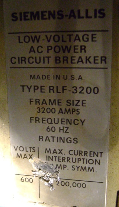 RLF-3200- Low Voltage AC Power Breaker