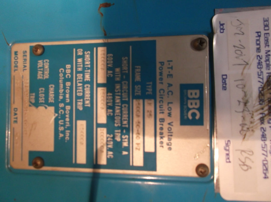 LK-25 ITE  A.C. Low Voltage Power Circuit Breaker