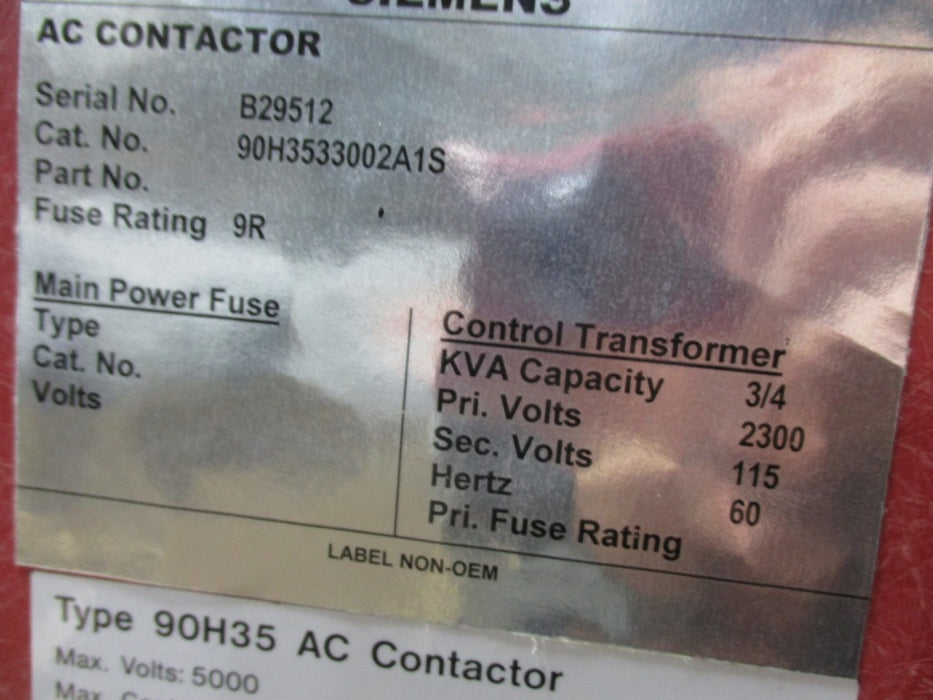 90H3533002A1S Siemens AC Contactor