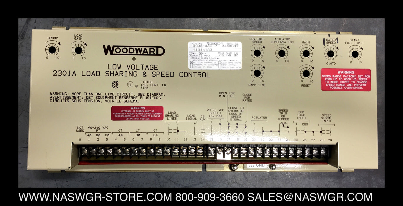 11914783 ~ WOODWARD 2301A Load Sharing & Speed Control