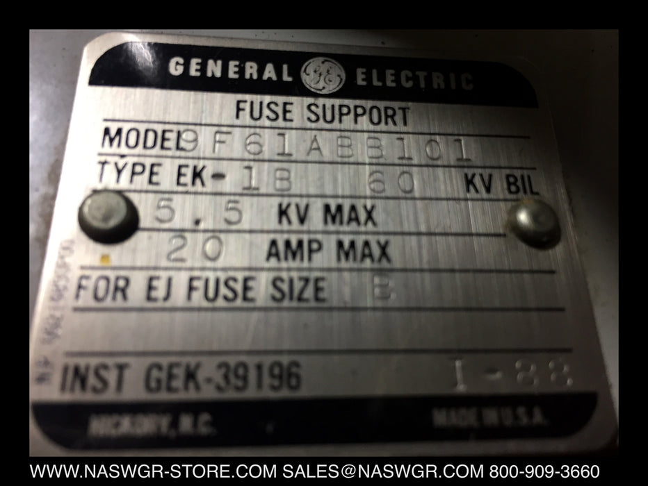 EK-1B ~ GE Fuse Supports 9F61ABB101 ~ 9F60BDD002