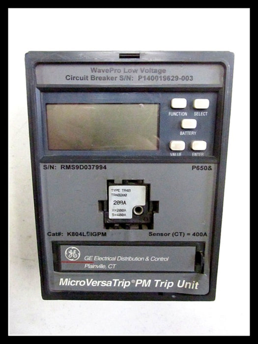 GE K804LSIGPM Microversa Trip PM Trip Unit