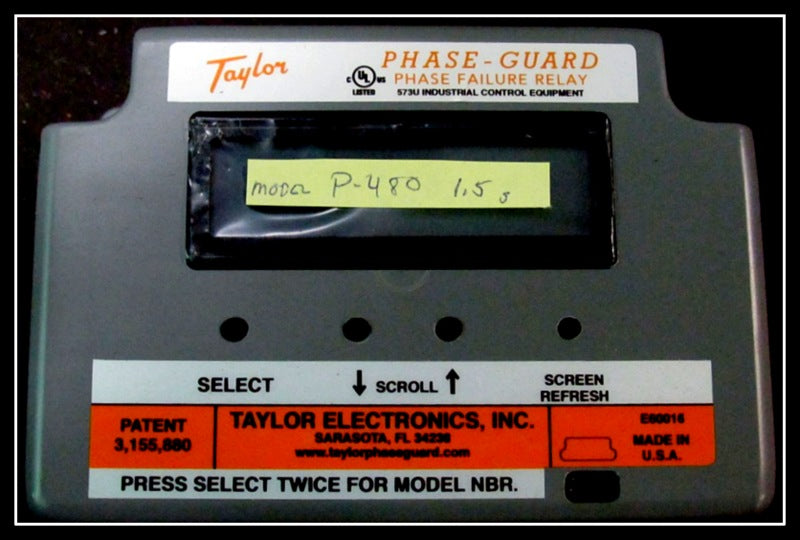 Eaton P-480 Phase Failure Relay