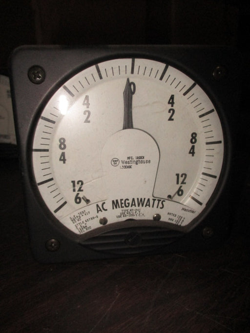 Westinghouse 62730-5 12/6 AC Megawatts Meter