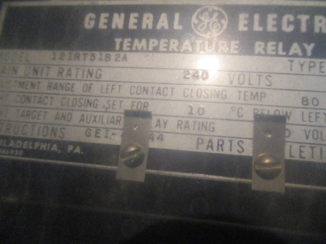 12IRT51B2A - General Electric - IRT Temperature Relay