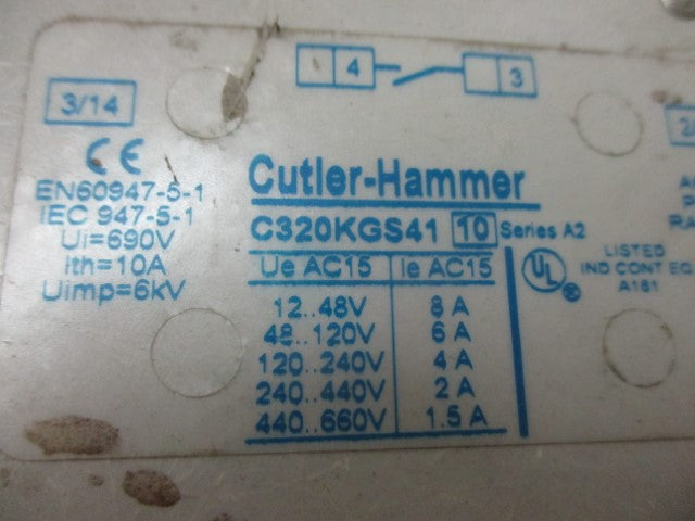 C320KGS41 - Cutler Hammer - Size 4 N/O Auxiliary Contact for CN15NN3