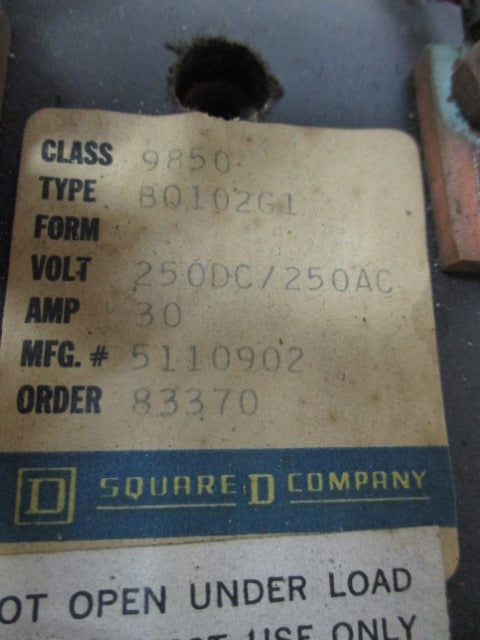 5110902 - Square D - B0102 Knife Switch