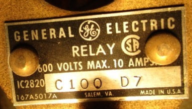 IC2820C100D7 - General Electric - IC2820 Relay